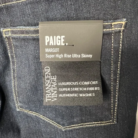 PAIGE Margot Super High Rise Ultra Skinny Jeans Women's Size 27 NWT - Picture 2 of 6